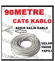 90 Metre Kalın Sağlam Internet Kablosu Cat6 Modem Ağ Kablosu