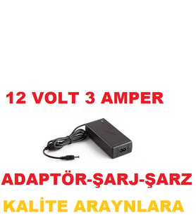 12 Volt 3 Amper Kamera Led Let Adaptör Şarj Cihaz Adaptör