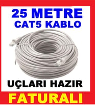 25 Metre Cat6  Internet Ethernet Kablo Bilgisayar Modem Arası