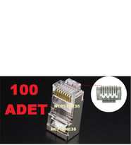 100 Adet RJ45 CAT5 CAT6 İNTERNET KABLO SOKET-JAKI METAL