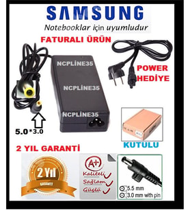 Samsung Laptop Notebook Dizüstü Şarj Adaptörü 19 V 4.74A Iğne Uç