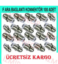 F ARA KONNEKTÖR   Dişi  Dişi Kablo Birleştirici 100 ADET
