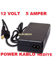 12 Volt 5 Amper Adaptör Şarj Cihazı Aleti 5000 Miliamper