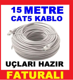 15 Metre Cat6 Internet Ethernet Kablosu Modem Bilgisayar Arası