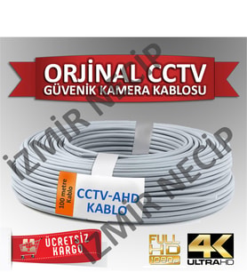 Güvenlik Kamera Kablosu 0,22Mm 2+1 Cctv Ahd Analog Kablo Kaliteli 100 metre
