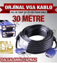 30 Metre Mönitör Tv Projeksiyon Görüntü Kablosu Kaliteli A+