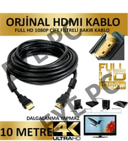 10 Metre Hdmı Mönitör Tv Pc Görüntü Kablosu