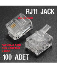 2 Pinli RJ11 Jak RJ-11 Telefon Jack Konnektör 100 ADET