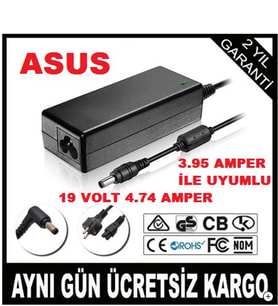 Asus M51V  M 51 V ADAPTÖR19 VOLT 4,74 AMPER ŞARJ CİHAZI ŞARZ