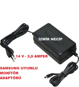 Samsung Uyumlu Monitör Adaptörü 14 Volt 2,5 Amper