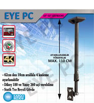 10"-32" Inç 55Cm 82 Cm Tv Tavan Askı Aparatı Metal Kilit Sistemli