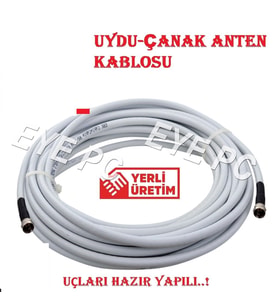 Anten Kablosu 15 METRE UYDU ANTEN ÇANAK KABLOSU 15MT (Beyaz - Haki)