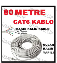 80 Metre Bakır Cat6 Internet Kablosu Ethernet 80 Metre Cat 6