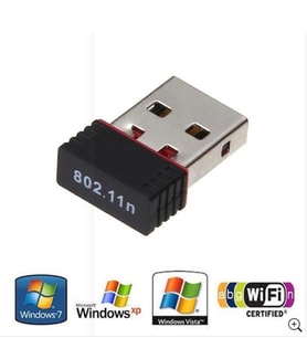 150Mbps Nano Mini Wireless Adaptörü Kablosuz Ağ PC Wifi Alıcı (Siyah)