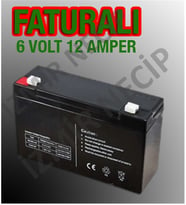 6 Volt 12 Amper Pilsan Oyuncak Ile Uyumlu Akü Pil Batarya