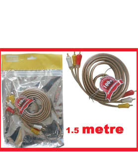 1.5 METRE 1,5Mt 3 RCA SES GÖRÜNTÜ AUDİO VİDEO KABLO KALİTELİ