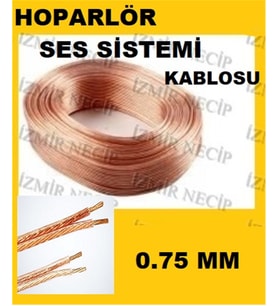 5 MT Ses Sistemi Hoparlör Elektrik Kablosu 0,75 Mm 2Li