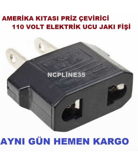 Seyahat Adaptörü Amerikan Jak Priz Elektrik Ucu Çevirici 110 Volt