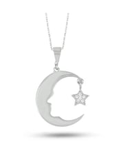 Gümüş Kaplama Atatürk Silüeti Kolye Ps0349
