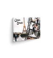 Kişiye Özel İsimli Film Şeridi Temalı Fotoğraflı Kanvas Küçük Boy (30x45)