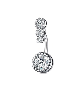 Chavin Dört Sıra Taşlı Göbek Piercing ed05by