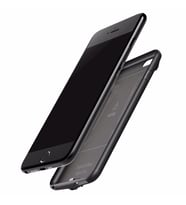 Baseus Plaid iPhone 6 6S Plus Kılıf Siyah Şarjlı 3650mAh