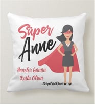 Süper Anne İsimli Kare Yastık