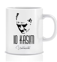 10 Kasım Özel Atatürk Baskılı Unutmadık Beyaz Kupa Bardak