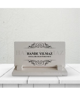 BK Gift Kişiye Özel Sosyal Bilgiler Öğretmeni Taş Masa İsimliği