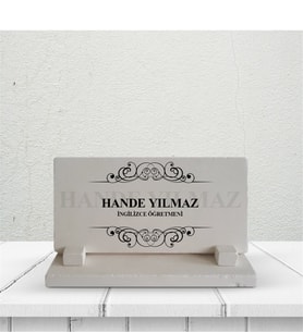 BK Gift Kişiye Özel İngilizce Öğretmeni Taş Masa İsimliği