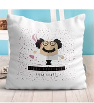 BK Gift Kişiye Özel Kimya Öğretmeni Tasarımlı Beyaz Yastık - 3