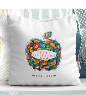 BK Gift Kişiye Özel Dünyanın En İyi Öğretmeni Tasarımlı Beyaz Yastık - 2