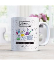 BK Gift Kişiye Özel Kimya Öğretmeni Tasarımlı Beyaz Kupa Bardak - 4