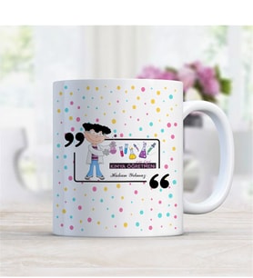 BK Gift Kişiye Özel Kimya Öğretmeni Tasarımlı Beyaz Kupa Bardak - 2