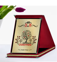 BK Gift Kişiye Özel Yılın En İyi Öğretmeni Kırmızı Plaket