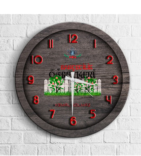 BK Gift Kişiye Özel Mesleki Bahçecilik Öğretmeni Ahşap Duvar Saati - 1