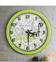 BK Gift Kişiye Özel Mesleki Sınıf Öğretmeni Ahşap Duvar Saati - 4