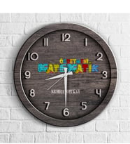 BK Gift Kişiye Özel Mesleki Matematik Öğretmeni Ahşap Duvar Saati - 2