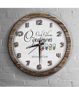 BK Gift Kişiye Özel Mesleki Çocuk Gelişimi Öğretmeni Ahşap Duvar Saati
