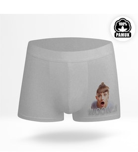 BK Gift Kişiye Özel Gri Boxer - 15