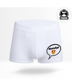 BK Gift Smiley Tasarımlı Beyaz Boxer - 5