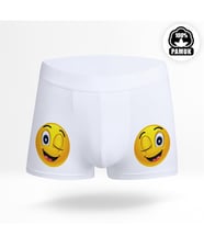 BK Gift Smiley Tasarımlı Beyaz Boxer - 1