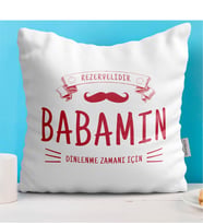 Babalar Gününe Özel Dekoratif Beyaz Yastık  7-t