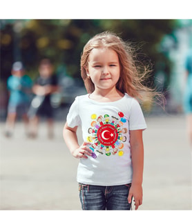 BK Gift Kişiye Özel 23 Nisan Tasarımlı Beyaz Çocuk Tişört - K7