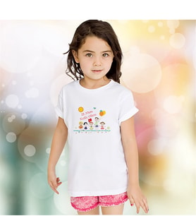 BK Gift Kişiye Özel 23 Nisan Tasarımlı Beyaz Çocuk Tişört - K4