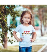 BK Gift Kişiye Özel 23 Nisan Tasarımlı Beyaz Çocuk Tişört - K3