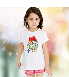 BK Gift 23 Nisan Tasarımlı Beyaz Çocuk Tişört - K2