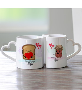 BK Gift Kişiye Özel İkili Reçel Ekmek Sevgili Kupası - 2