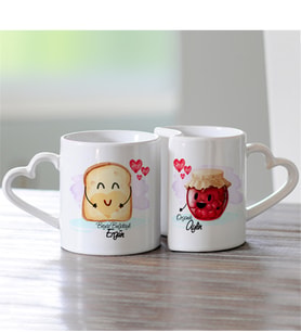 BK Gift Kişiye Özel İkili Reçel Ekmek Sevgili Kupası - 1