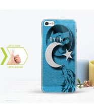 Iphone 5 - 5S İnce Şeffaf Silikon Telefon Kapağı (Göktürkçe TÜRK Yazısı-4)